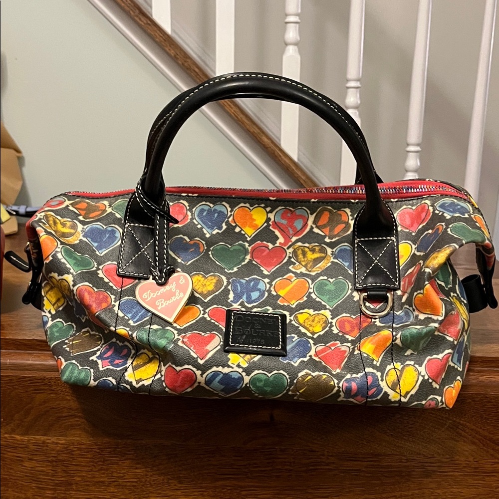 Dooney & Bourke Authentic Rare Limited Edition Crayon Scribble Heart Satchel Bag
